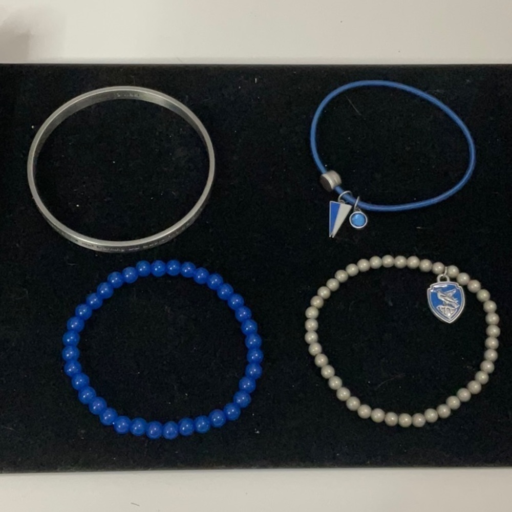 Authentic Harry Potter Ravenclaw 4-Piece Bracelet Set. Never Worn.